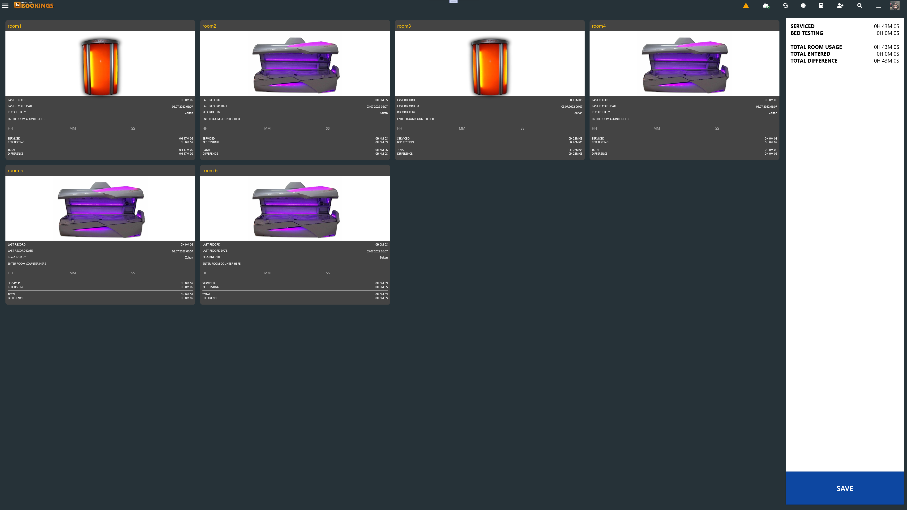 Salon POS and management platform dashboard
